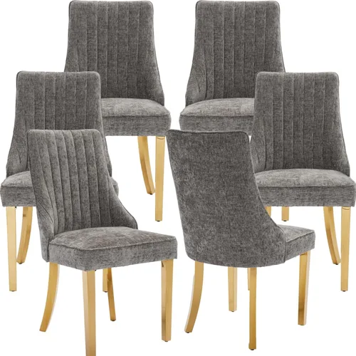 Vista 11 de Sillas de Comedor - Juego de 2 sillas de comedor modernas de mediados de siglo, tapizadas de tela con respaldo alto, sillas de cocina y comedor