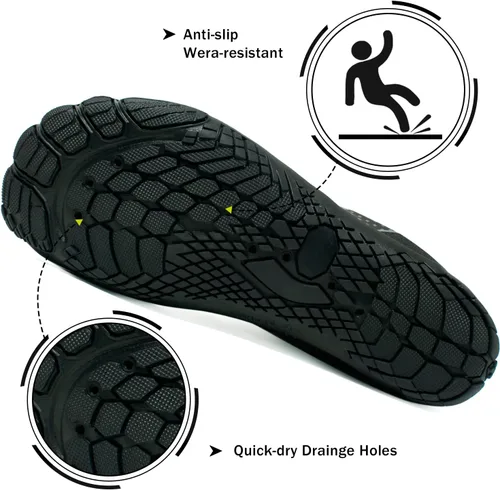 Vista 4 de Zapatos de agua para hombre descalzos de secado rápido, calcetines acuáticos para natación, buceo, surf, piscina, deportes acuáticos, playa