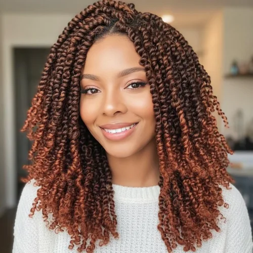 Vista 24 de Fulcrum Pelo de ganchillo Passion Twist de 8 pulgadas, 9 paquetes de cabello pretrenzado y prerrizado para mujeres negras (8 pulgadas