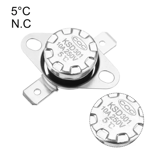 Vista 28 de uxcell KSD301 Termostato 32.0 °F/32 ° F 10 A Normalmente Cerrado N.C Ajuste Snap Disc Interruptor de temperatura para microondas, horno, cafeteras 2