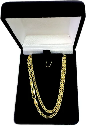 Vista 5 de Jewelry Affairs 14k Yellow Gold Forsantina Chain Necklace, 3.1mm