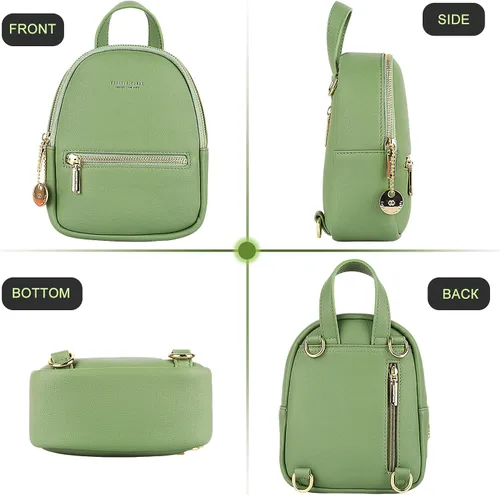 Vista 7 de Aeeque Mini mochila para mujer bolsa cruzada de cuero para teléfono bolsa de hombro pequeña Viajar