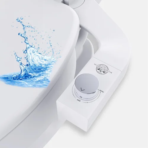 Vista 11 de BIDETbidet - Accesorio de bidé ultradelgado reversible para agua caliente izquierda/derecha con control de temperatura, juego de pomos