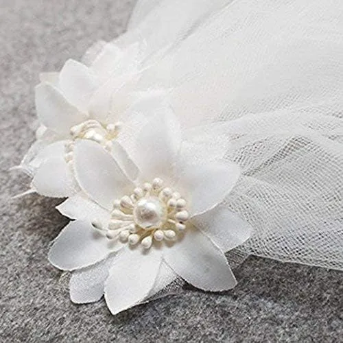 Vista 3 de Velos de tul de dos capas para la primera comunión con corona de tiara para boda, fiesta de graduación