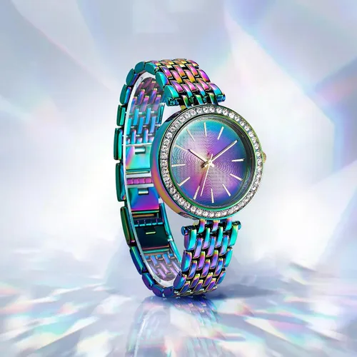 Vista 3 de Bisley Reloj de 1.417 in para mujer, bandas de metal, fácil de leer, esfera de moda, impermeable, analógico