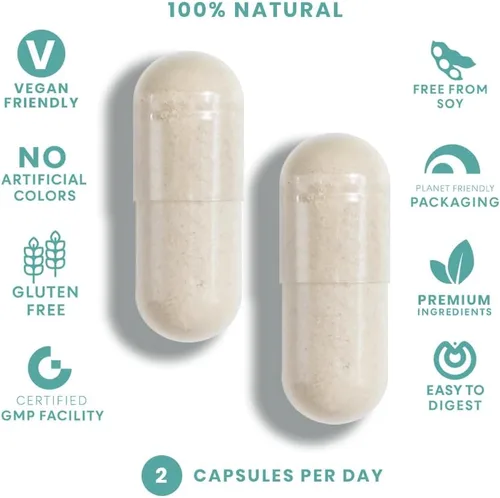 Vista 7 de Feelgood Company Suplemento vegano de omega-3, a base de algas, sin pescado, 60 cápsulas, sin gluten, sin soja, fácil de digerir