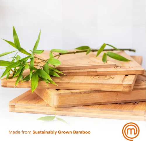 Vista 7 de MasterChef Paquete de licuadora de inmersión + tablas de cortar Emulsionante manual de acero inoxidable con accesorios + tabla de cortar de bambú