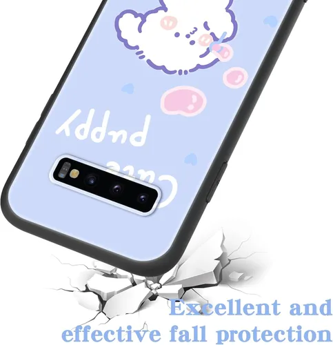 Vista 7 de Funda para teléfono Samsung S10 Plus (no Samsung S10), para Galaxy S10 Plus, diseño divertido de perro, estilo animal de dibujos animados