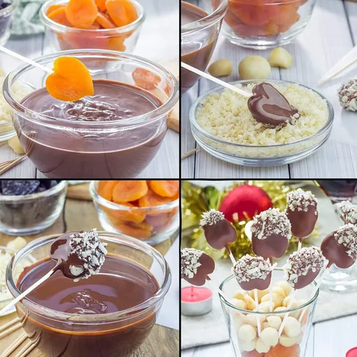 Vista 5 de Paquete de 2 moldes de silicona para caramelos, molde de caramelo duro con forma de corazón, bandeja de silicona para paletas para el día de San
