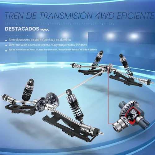 Vista 3 de HAIBOXING Autos RC a escala 1:12 903 Camión Monstruo RC, velocidad de 23.6 mph, Autos RC de hobby rápidos para niños y adultos, juguetes de regalo