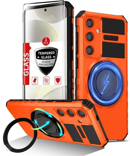 Vista 15 de Funda magnética para Samsung Galaxy Note 20 Ultra compatible con carga inalámbrica MagSafe, con 1 protector de pantalla, anillo de soporte integrado