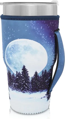 Vista 108 de Fundas Aislantes de Neopreno Portavasos con Asa para Vasos Tumbler de 20oz, Funda Reutilizable para Café Helado Para Tazas de Café de 30oz - 32oz