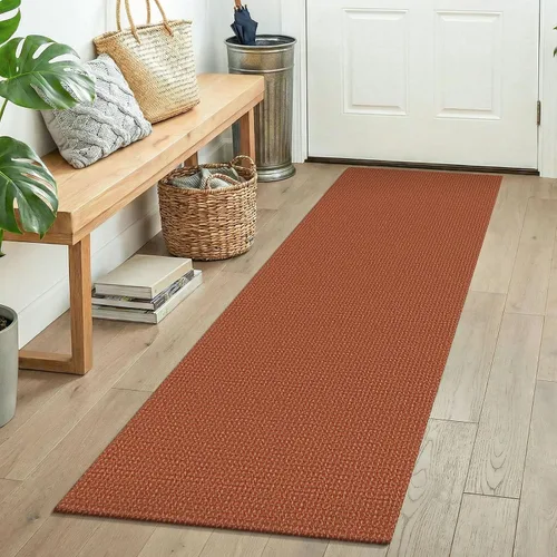 Vista 230 de KOZYFLY - Tapete para puerta de interior, lavable, pequeña, antideslizante, con respaldo de goma, felpudo de algodón para el hogar, color negro