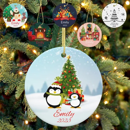 Vista 16 de Adorno personalizado para la primera Navidad del bebé, adornos de Navidad con foto personalizada 2023 con imagen y nombre, regalos personalizados