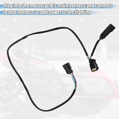 Vista 5 de X AUTOHAUX Arnés de Cableado de Desconexión Rápida para Motocicleta Compatible con Harley Davidson para Tour Pak 2014-2019 CD-TP-QD-14 Cable