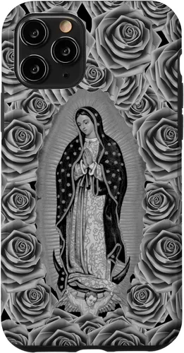 Vista 28 de Funda para iPhone 14 Pro Max Our Lady Virgen De Guadalupe Virgen María Floral