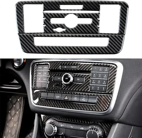 Vista 10 de x xotic tech Interruptor de control de aire acondicionado, marco de fibra de carbono real, compatible con Mercedes Benz A180 CLA180 CLA200 CLA250