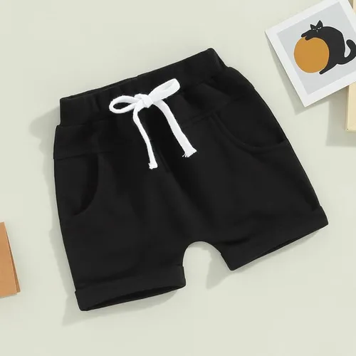Vista 6 de Pantalones de otoño para bebé, paquete de 3 unidades, pantalones deportivos casuales con bolsillo sólido, cintura elástica, pantalones harén
