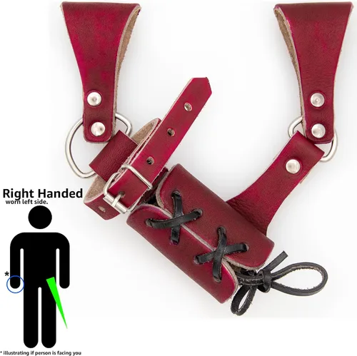 Vista 72 de Armory Replicas™ - Rana espada de cuero hecha a mano – Disfraz medieval LARP hebilla ajustable y cinturón de arma con cable soporte