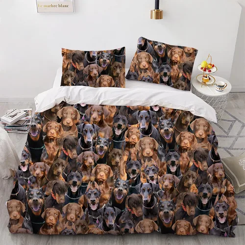 Vista 9 de Airedale Terrier - Juego de funda de edredón para amantes de los perros, juego de edredón para perros Bingley Terrier, juego de ropa de cama Perro