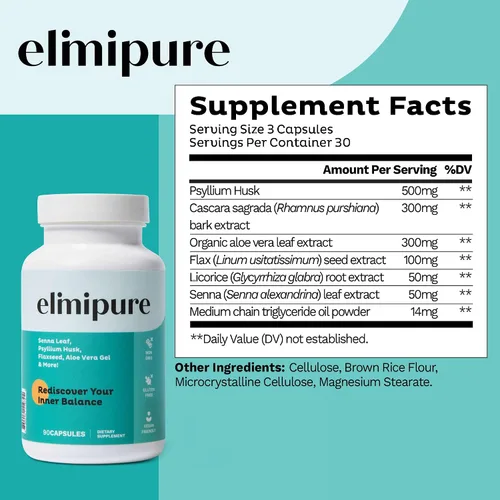 Vista 7 de Emma Paquete de limpieza para la salud intestinal y eliminación – Paquete completo de desintoxicación digestiva para hinchazón, metabolismo y apoyo