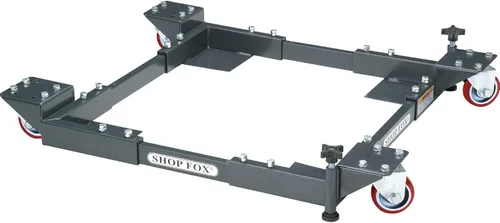 Vista 2 de Shop Fox D2057A Base móvil ajustable, pequeño gris carbón y Bora Portamate Kit de base móvil PM-1100 – resistente, universal, personalizable, juego