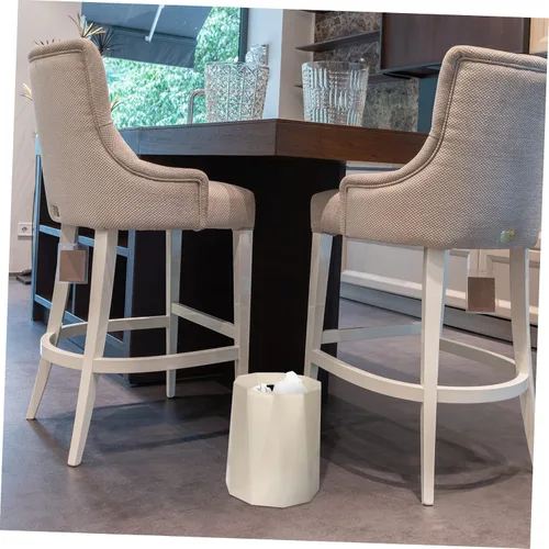 Vista 2 de Cabilock Bote de basura de diseño moderno para la oficina en casa, versátil, simple, elegante, para sala de estar, dormitorio, baño, cocina, compacto