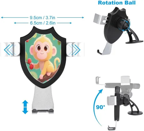 Vista 2 de Little Monkey - Soporte universal para teléfono de automóvil, compatible con iPhone, Android y todos los teléfonos inteligentes