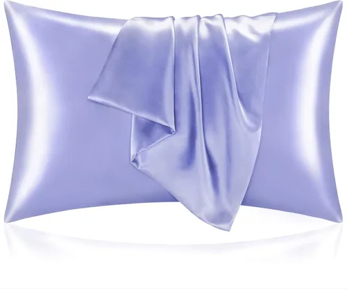 Vista 49 de BEDELITE Funda de almohada de satén para cabello y piel, súper suave y refrescante similar a las fundas de almohada de seda, paquete de 2 con cierre