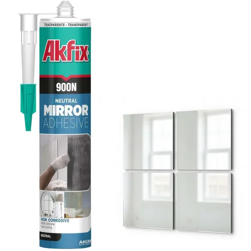 Vista 15 de Akfix 905N - Sellador de silicona transparente 100% para construcción y edificación (1x310 ml) - Sin solventes, bajo olor, resistente a UV y agua
