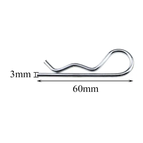 Vista 2 de Clips R de 0.118 x 2.362 in, mejor agarre, agarre apretado, más fácil, ajuste cómodo, calidad, acero al carbono, buena tensión, pasadores de pelo
