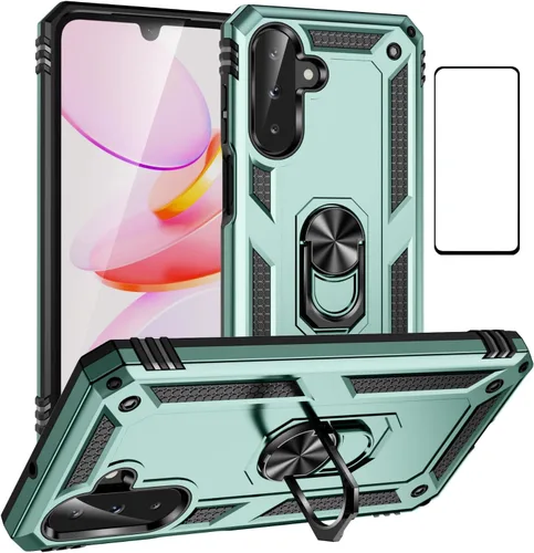 Vista 86 de Funda para Xiaomi POCO X3 NFC /X3 Pro con protector de pantalla, armadura de protección militar híbrida resistente a prueba de golpes, funda Negro