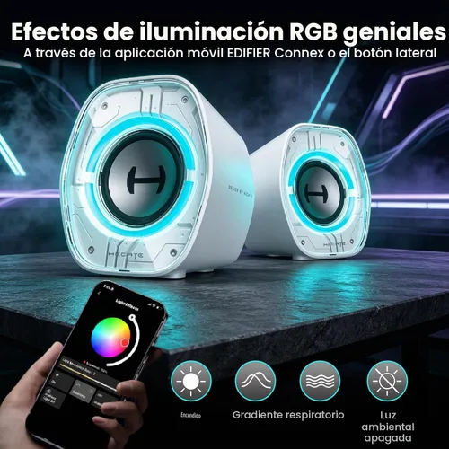 Vista 4 de Edifier G1000 II Bluetooth Gaming Desktop Speakers, White
