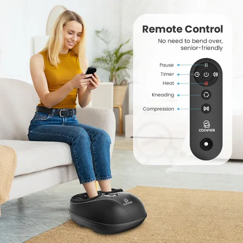 Vista 13 de COMFIER Elegible para HSA Masajeador de Pies Shiatsu con Calor, Masajeador de Pies FSA para Neuropatía Fascitis Plantar, Masajeador de Pies