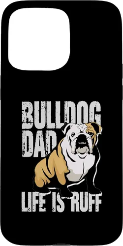 Vista 30 de iPhone 12 mini Bulldog Dad Life Is Ruff Funda propietaria de Bulldog Inglés