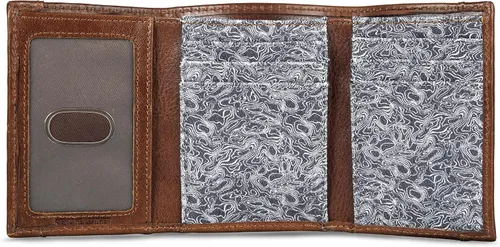 Vista 5 de Eddie Bauer Men's Fabric Trifold Wallet Money Clip RFID Protection ID Window Genuine Leather EDC