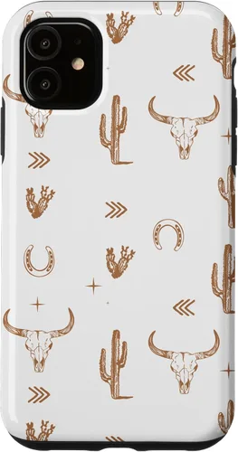 Vista 8 de Western Country - Carcasa para iPhone 17, diseño de calavera de toro sureño