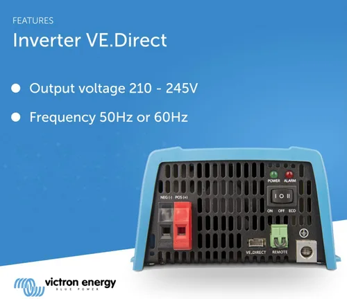 Vista 5 de Victron Energy 375VA 12-Volt 120V AC Inversor de Onda Senoidal Pura, NEMA 5-15R