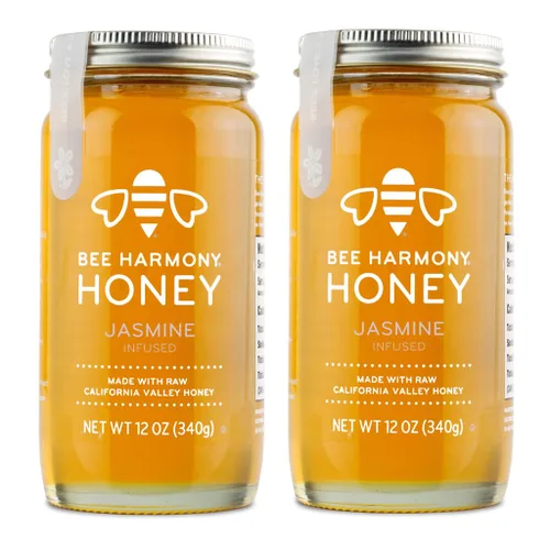 Vista 12 de Bee Harmony Miel con infusión de cúrcuma, 12 onzas, paquete de 2