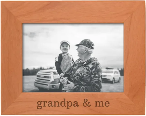 Vista 30 de Personalized Gifts Grandpa Gift Grandpa and Me Grandchild - Marco de fotos de madera natural grabado de 4 x 6 pulgadas, diseño de paisaje