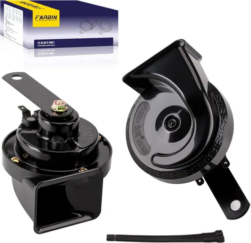 Vista 9 de FARBIN Bocinas de Coche 12V Fuertes de Doble Tono Bocina de Caracol Automática Kit de Bocina Eléctrica con Arnés de Relé e Interruptor para Camión