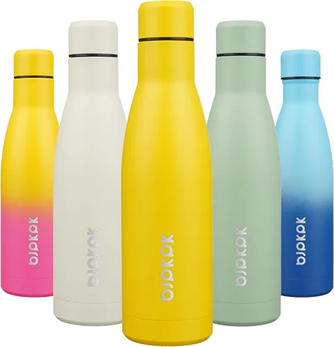 Vista 69 de [Usado] BJPKPK Botella de agua pequeña aislada de 12 onzas, frasco a prueba de A-azul