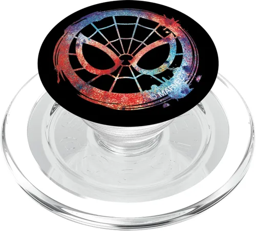 Vista 8 de Marvel - Máscara de Spider-Man Peter Parker PopSockets con agarre y soporte para teléfonos y tabletas, Negro