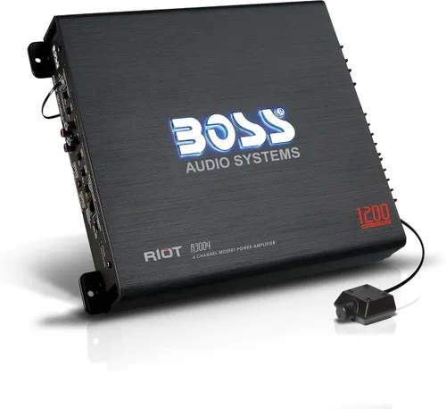 Vista 7 de BOSS Audio Systems R3002 serie Riot amplificador de audio para auto - 600 W de alta potencia, 2 canales, 2/8 ohmios, entradas de alto y bajo nivel