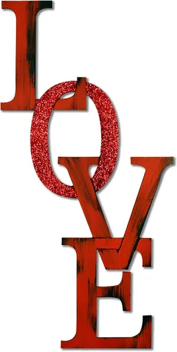 Vista 8 de Letter2Word Decoración de pared - Chained Love - Arte de pared con palabras originales, bronce y bronce