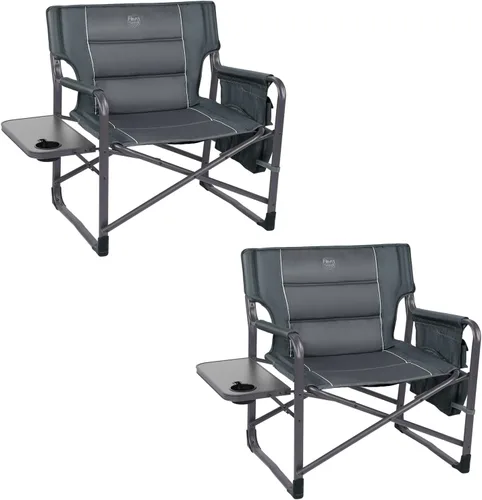 Vista 11 de TIMBER RIDGE Silla de directores extra ancha, sillas de camping plegables