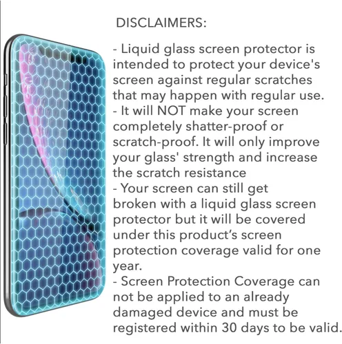 Vista 6 de LUVVITT Protector de pantalla de vidrio líquido con protección de pantalla de $250 - Revestimiento resistente a los arañazos para todos