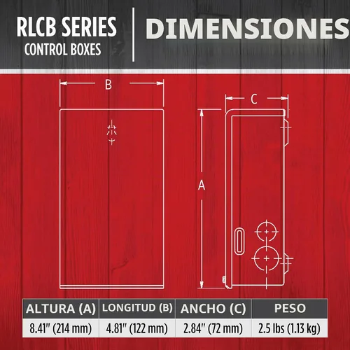 Vista 2 de Red Lion Caja de control RLCB05-115, 115V, 1/2 HP para bombas sumergibles