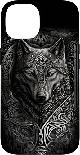 Vista 4 de Stylish Viking Wolf Design Wild Animal Viking Wolf Case for iPhone 17