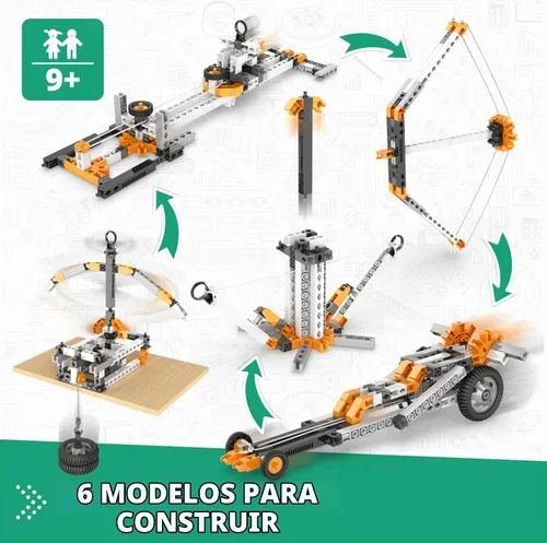 Vista 2 de Engino STEM Toys, Physics Laws: Inertia, Friction & Circular Motion, Engineering Kit for Kids 9+, Creative STEM Projects, Gifts for Boys & Girls